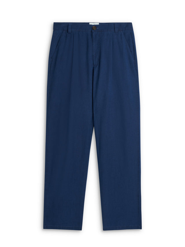 Morton Pleated Trousers Wylie Indigo Rinse
