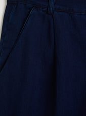 Morton Pleated Trousers Faye Indigo Blue