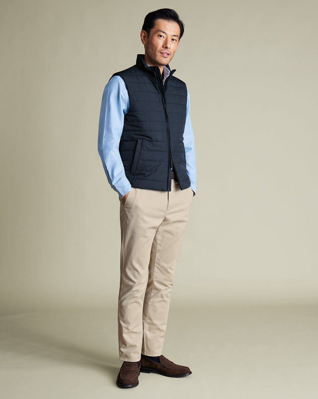 Lightweight Quilted Gilet - Navy