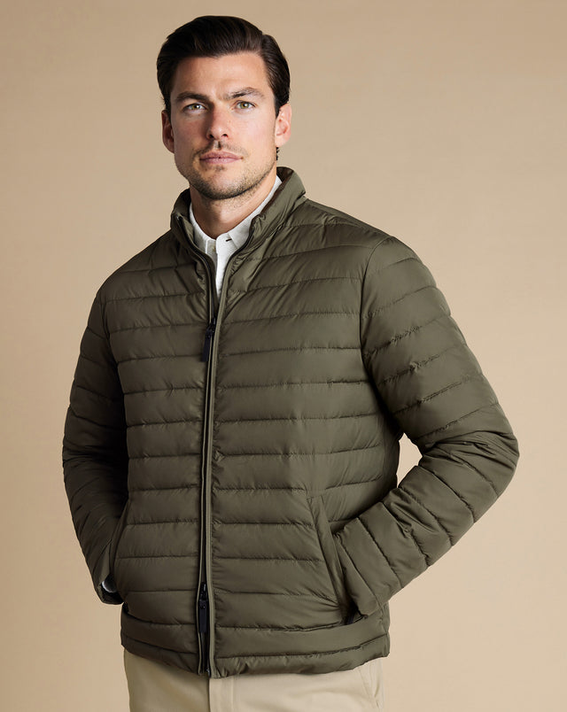 Olive Green Lightweight Quilted Jacket