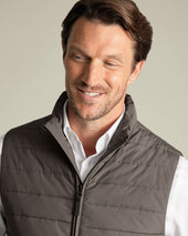 Lightweight Quilted Vest Gray