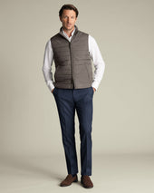Lightweight Quilted Vest Gray