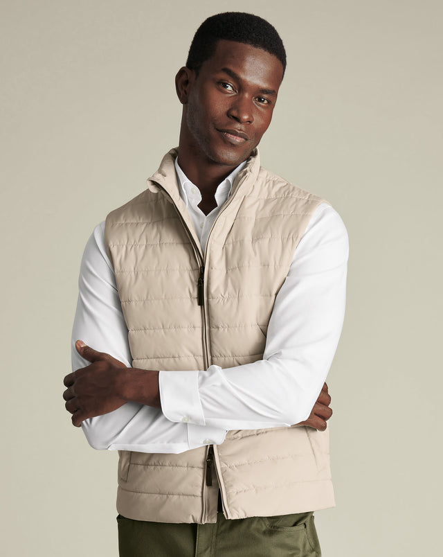 Veste sans manches matelassée légère - Gris galet