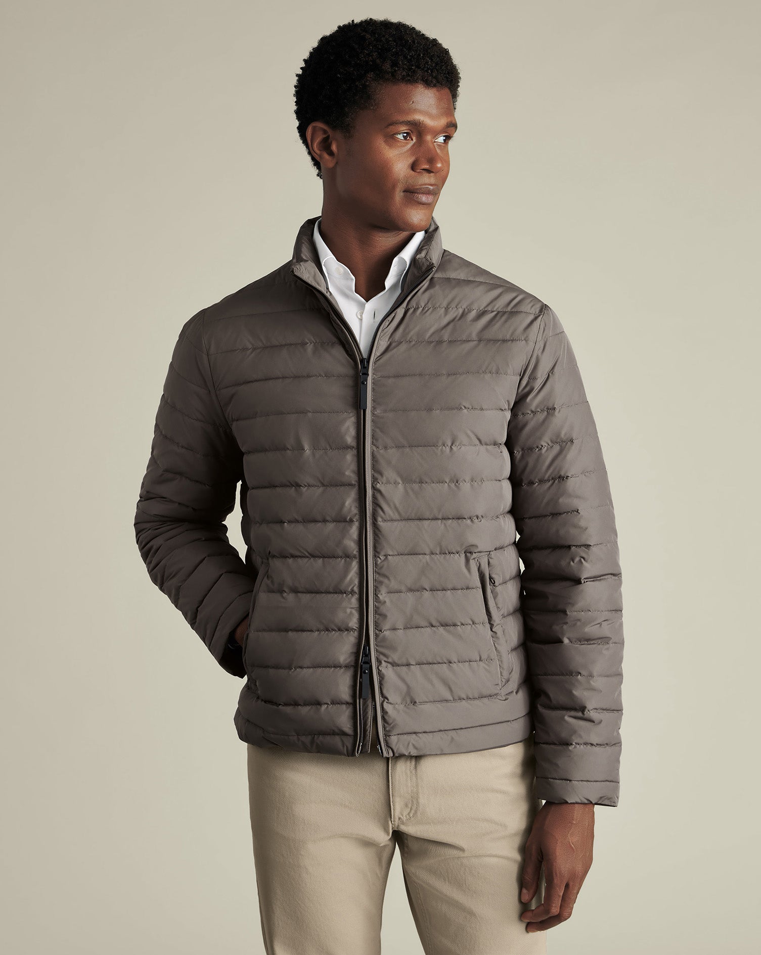Lightweight Quilted Jacket Grey