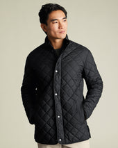 Diamond Quilted Jacket - Black