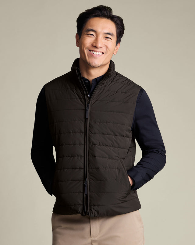 Lightweight Quilted Gilet - Chocolate Brown