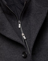 Pure Wool Funnel Neck Overcoat