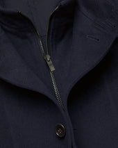 Pure Wool Funnel Neck Overcoat