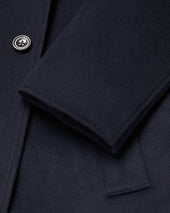 Pure Wool Funnel Neck Overcoat