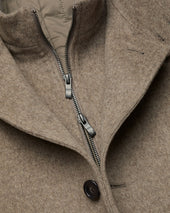 Pure Wool Funnel Neck Overcoat