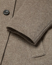 Pure Wool Funnel Neck Overcoat