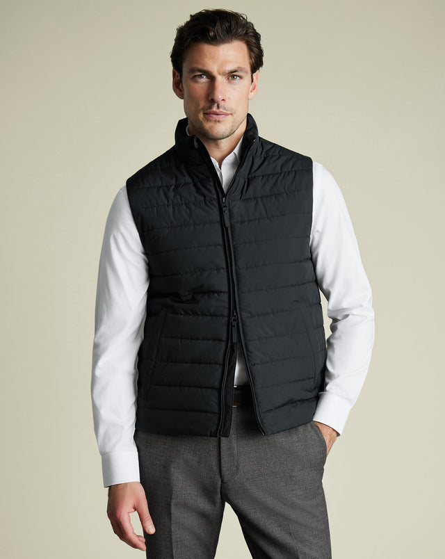 Lightweight Quilted Vest - Black