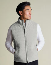Lightweight Quilted Vest - Silver Gray