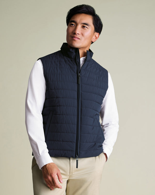 Quilted Vest - Navy