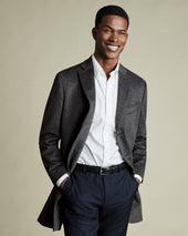Pure Wool Overcoat - Dark Gray