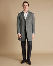 Pure Wool Overcoat Grey