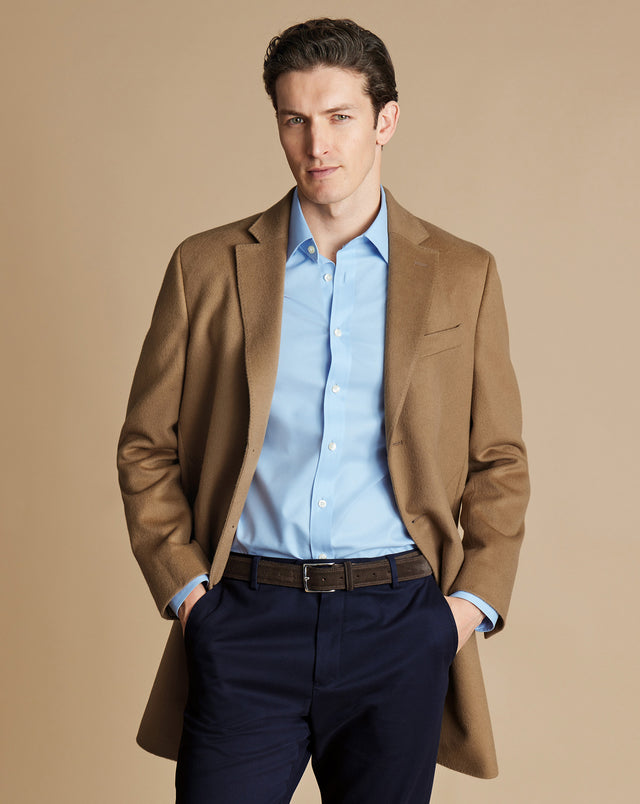 Light Camel Wool Overcoat