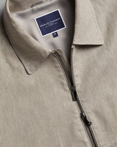 Linen Cotton Harrington Jacket Limestone
