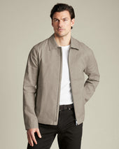 Linen Cotton Harrington Jacket – Limestone