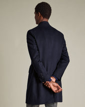 Double Breasted Pure Wool Overcoat