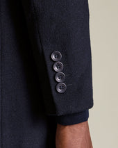 Double Breasted Pure Wool Overcoat