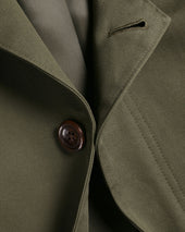 Showerproof Cotton Raincoat Green