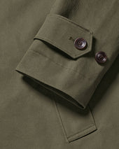 Showerproof Cotton Raincoat Green