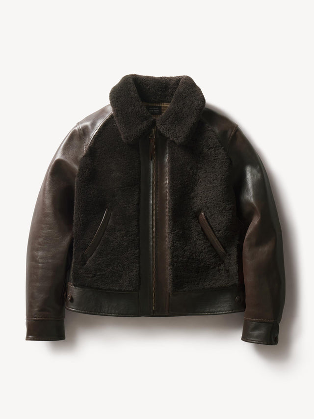 Brown Y'2 Leather X Buck Mason Grizzly Jacket