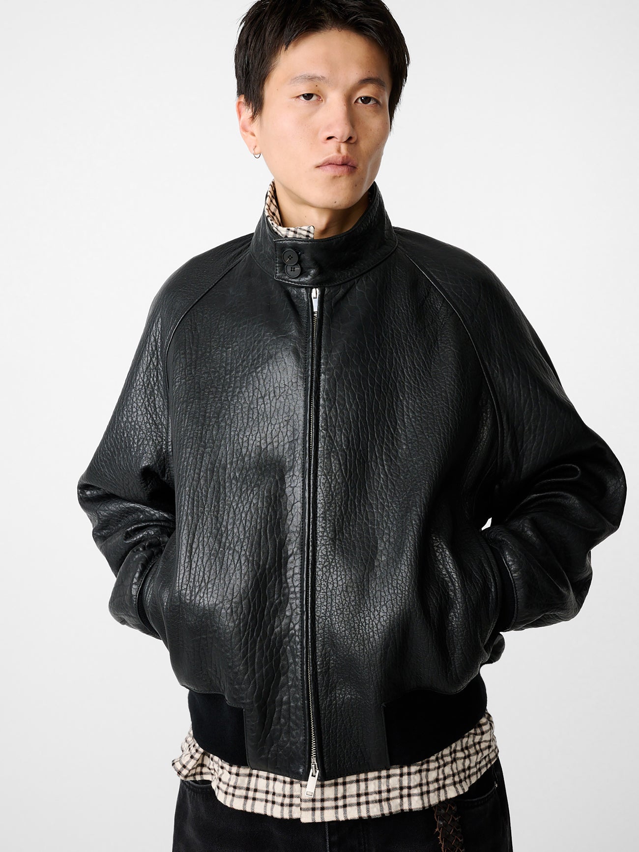 Over Leather Jacket In