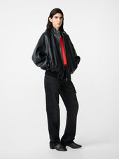 Over Leather Jacket In