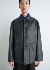LEATHER WORKWEAR JACKET