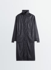 Hooded Raincoat In Light Nylon