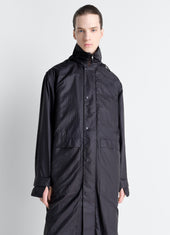 Hooded Raincoat In Light Nylon