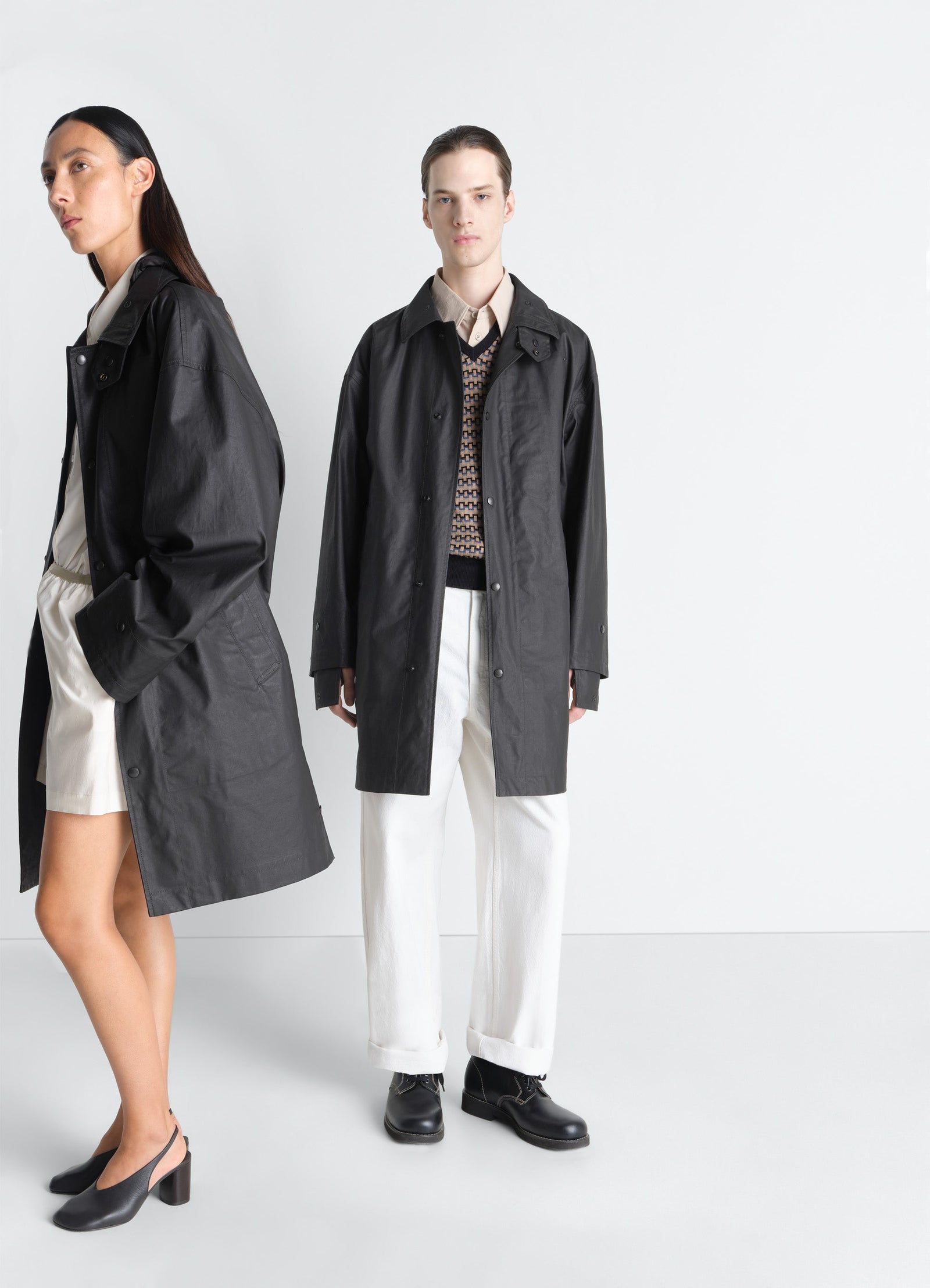 Raincoat In Resinated Cotton