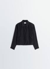 Short Blouson In Linen Viscose