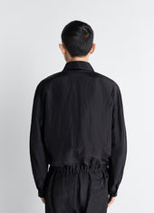 Short Blouson In Linen Viscose