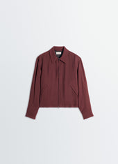 Short Blouson In Viscose Linen Gabardine