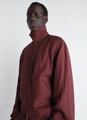 Short Blouson In Viscose Linen Gabardine