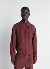 SHORT BLOUSON IN VISCOSE LINEN GABARDINE