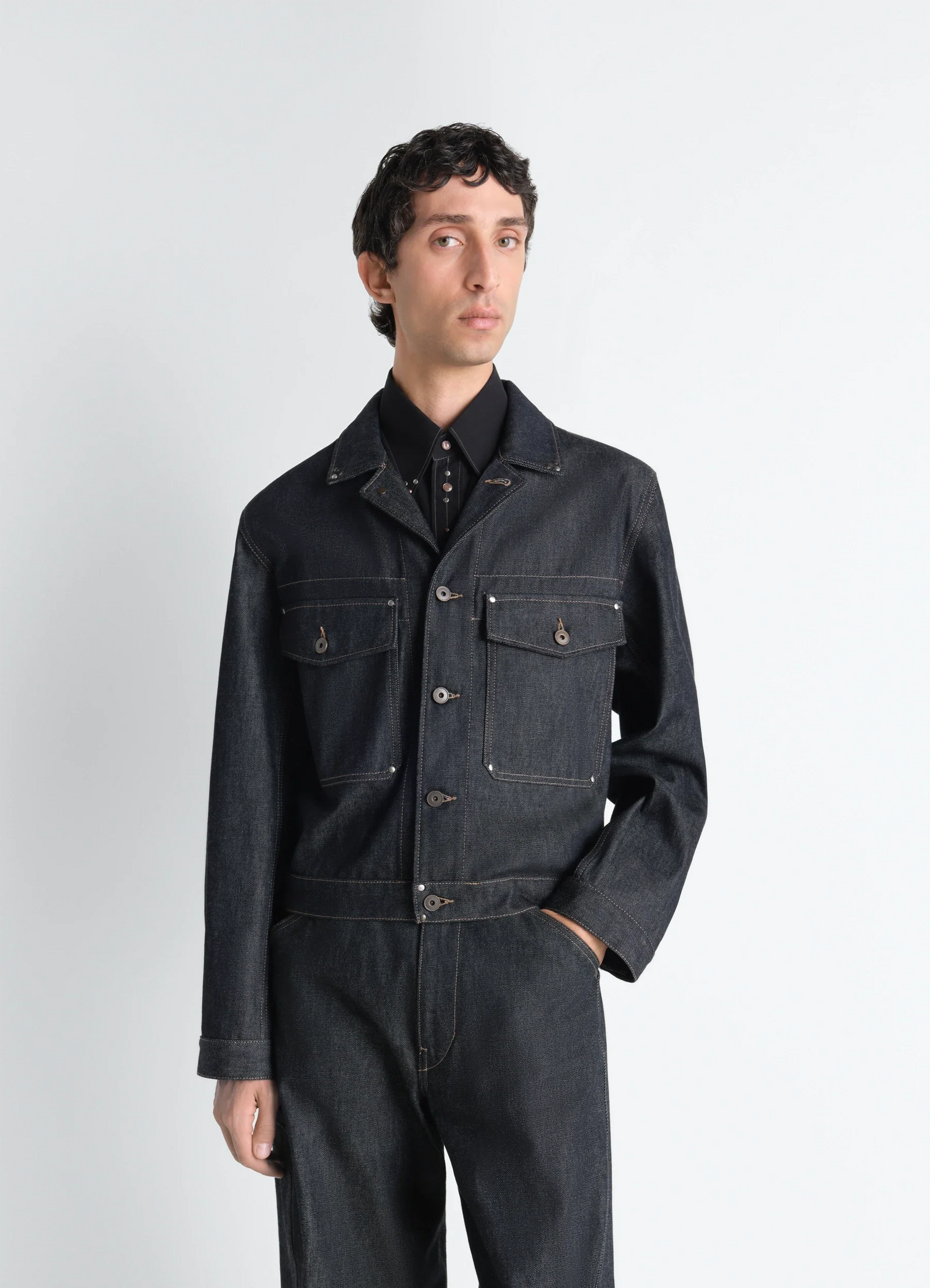Trucker Jacket With Studs In