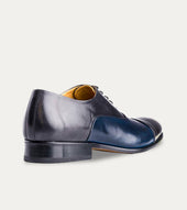 Cap Toe Oxford Grey Dark Blue Antique