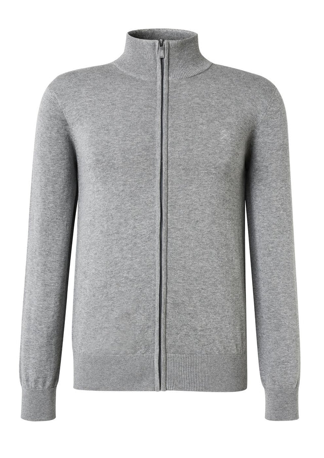premium cotton oxford full zip jumper