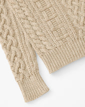 Ivy Cable Knit Sweater Heather Beige Unisex