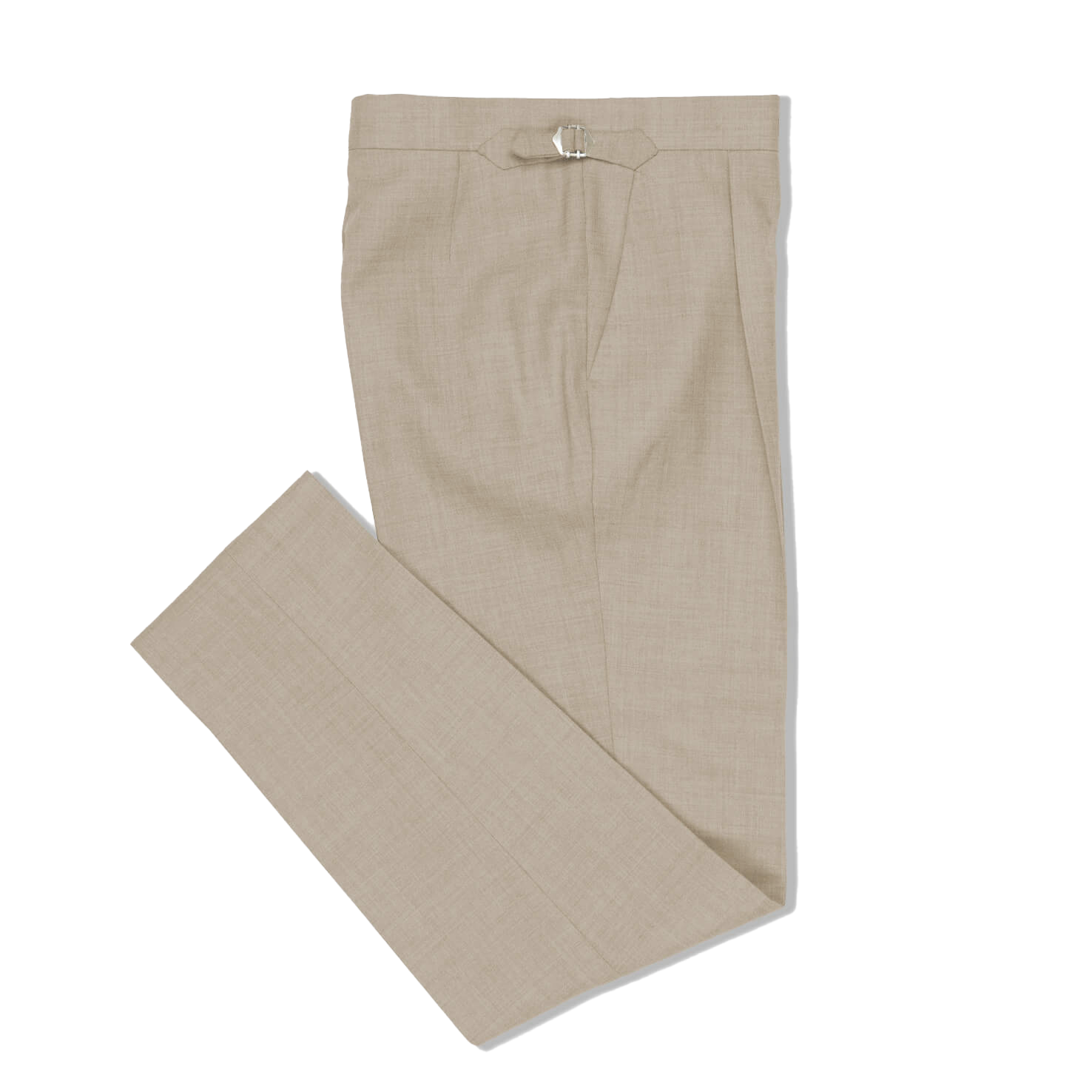 Pleat Front Trouser In High Twist Wool