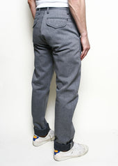 Officer Trousers High Grey Selvedge