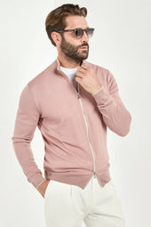 Old Tasmanian Wool Full Zip Cardigan Made In Italy