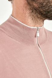 Old Tasmanian Wool Full Zip Cardigan Made In Italy