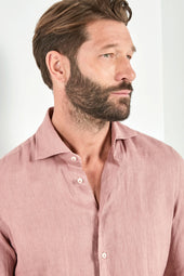 Old Garment Dyed Linen Shirt Made In Italy