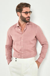 Old Garment Dyed Linen Shirt Made In Italy