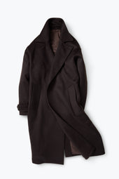 Asymmetric Coat Brushed Cashmere